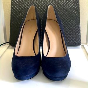 Nine West Navy Velvet Heels